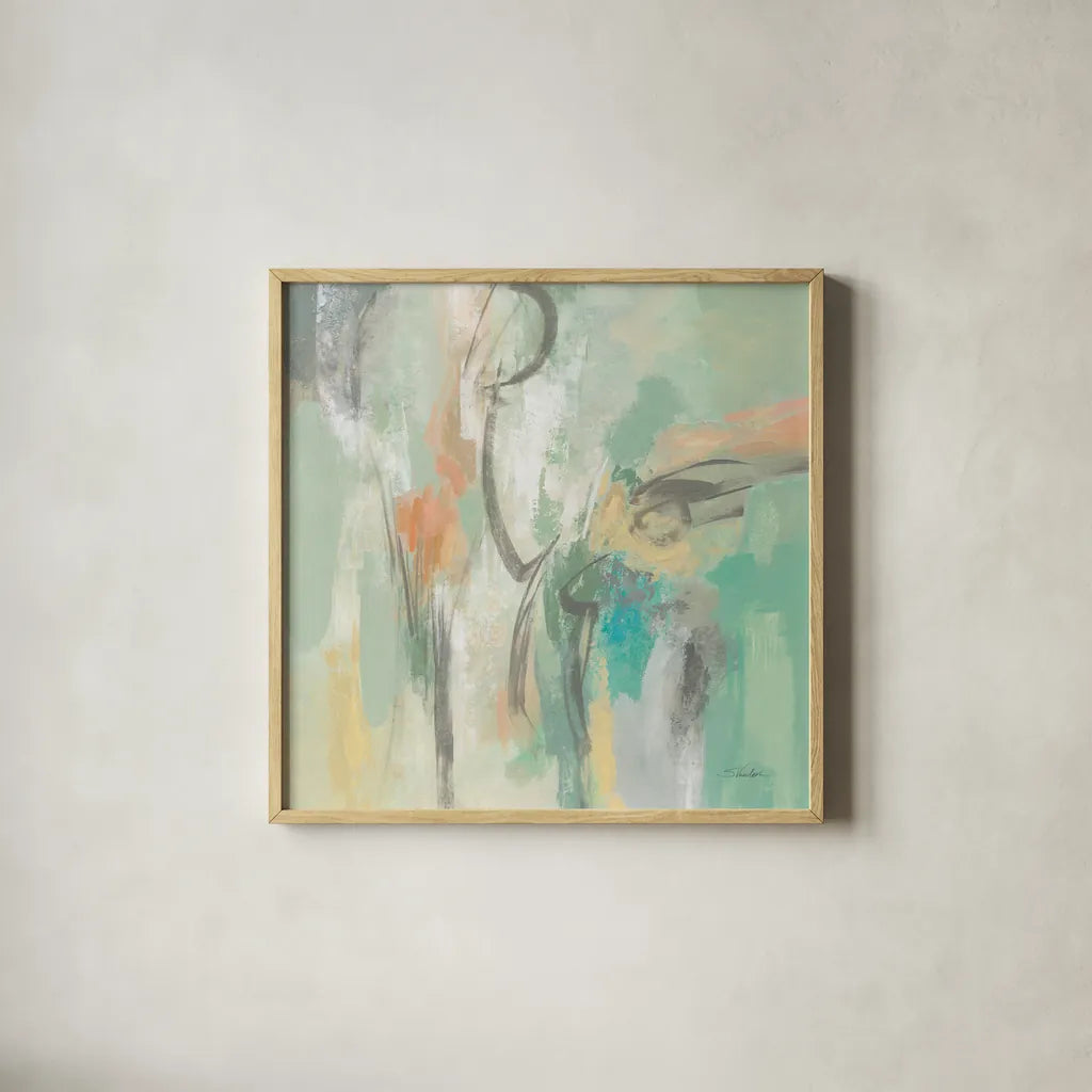 Sweet Spring Aroma by Silvia Vassileva. Shown in a natural wood glass frame for a timeless modern aesthetic. Available as an archival giclee rolled canvas, fine art paper, or poster print. SKU 73893a.