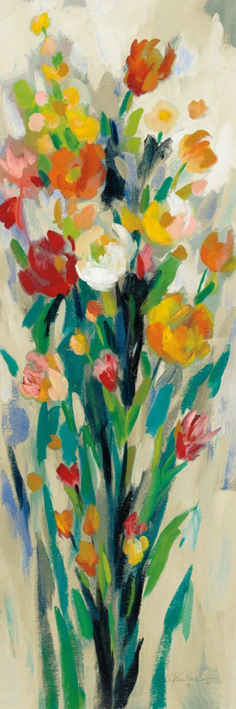 Tall Bright Flowers Cream II by Silvia Vassileva