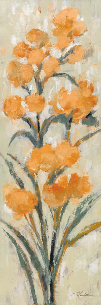 Tall Tangerine Flowers I by Silvia Vassileva