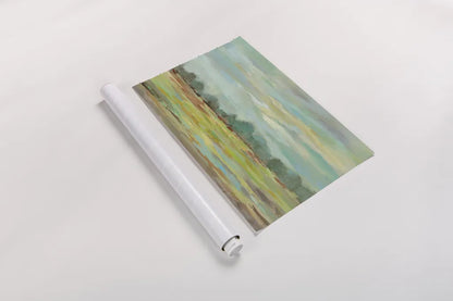 Teal Forest by Silvia Vassileva. shown as a rolled paper print. Available as archival giclee rolled canvas, fine art paper, or poster print. SKU 24572i.