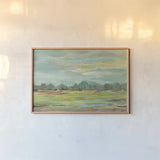 Teal Forest by Silvia Vassileva. shown as a paper print in a natural frame. Available as a archival giclee rolled canvas, fine art paper, or poster print. SKU 24572i.