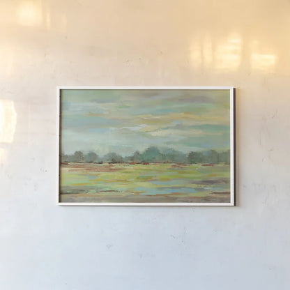 Teal Forest by Silvia Vassileva. shown as a paper print in a white frame. Available as a archival giclee rolled canvas, fine art paper, or poster print. SKU 24572i.