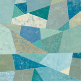 Teal Geo Metric by Silvia Vassileva. SKU 23836a. Archival Giclee Fine art print for wall decor.