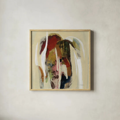 Terracotta Tile II by Silvia Vassileva. Shown in a natural wood glass frame for a timeless modern aesthetic. Available as an archival giclee rolled canvas, fine art paper, or poster print. SKU 69144a.