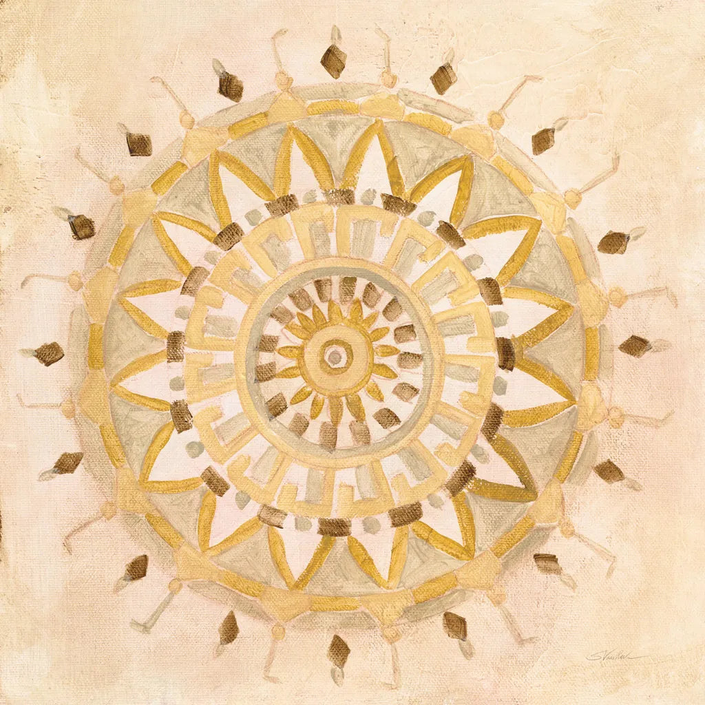 Textured Mandala by Silvia Vassileva. SKU 64235a. Archival Giclee Fine art print for wall decor.