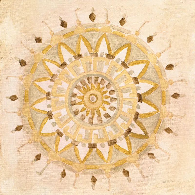 Textured Mandala by Silvia Vassileva. SKU 64235a. Archival Giclee Fine art print for wall decor.