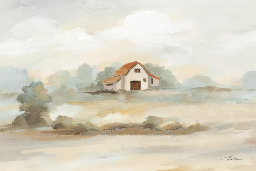 The Old Farm Landscape by Silvia Vassileva. SKU 74755i. Archival Giclee Fine art print for wall decor.