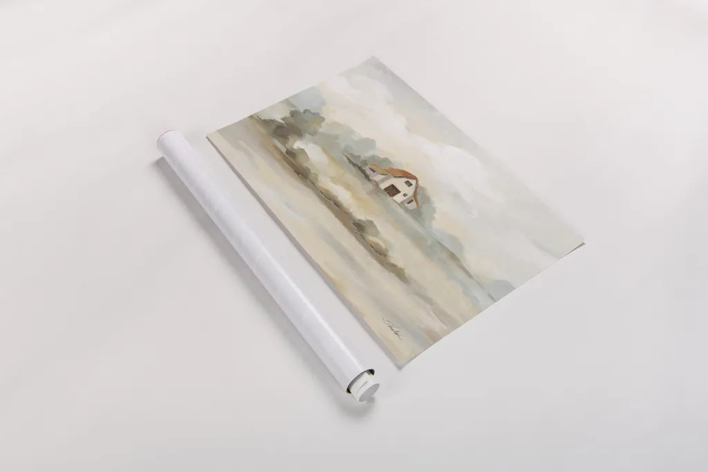 The Old Farm Landscape by Silvia Vassileva. shown as a rolled paper print. Available as archival giclee rolled canvas, fine art paper, or poster print. SKU 74755i.