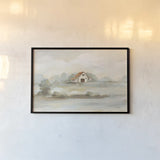 The Old Farm Landscape by Silvia Vassileva. shown as a paper print in a black flame. Available as a archival giclee rolled canvas, fine art paper, or poster print. SKU 74755i.