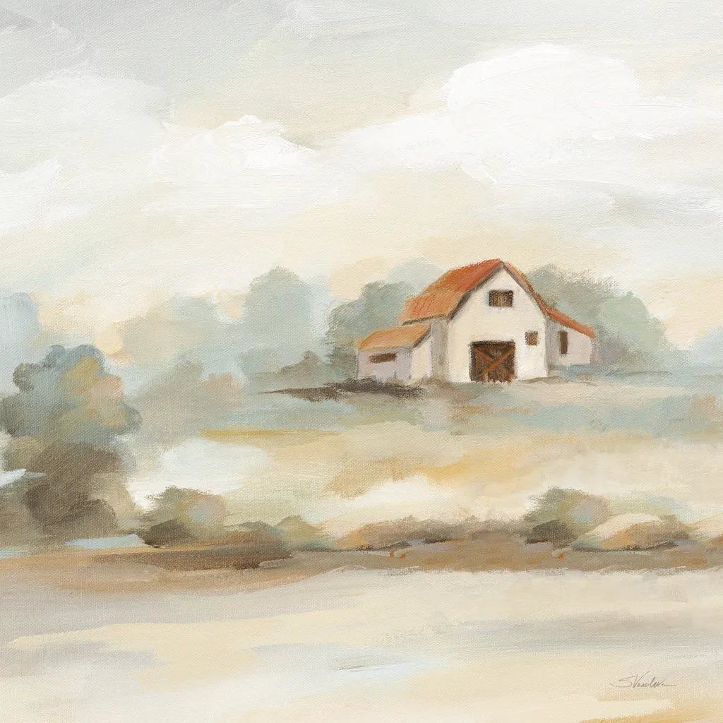 The Old Farm Landscape Crop by Silvia Vassileva. SKU 74755a. Archival Giclee Fine art print for wall decor.
