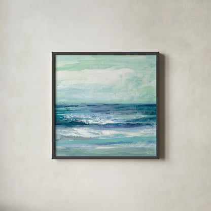 Tide Crop by Silvia Vassileva. Shown in a sleek black glass frame for a contemporary gallery look. Available as an archival giclee rolled canvas, fine art paper, or poster print. SKU 17464a.
