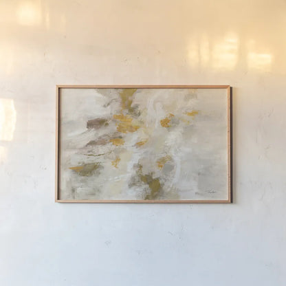 Traces of Gold by Silvia Vassileva. shown as a paper print in a natural frame. Available as a archival giclee rolled canvas, fine art paper, or poster print. SKU 84532i.