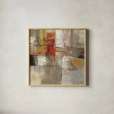 Trajectory by Silvia Vassileva. Shown in a natural wood glass frame for a timeless modern aesthetic. Available as an archival giclee rolled canvas, fine art paper, or poster print. SKU 10108a.
