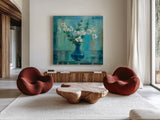 Tranquility I by Silvia Vassileva. Shown as extra-large giant wall art in a modern living room. Available as an archival giclee rolled canvas, fine art paper, or poster print. SKU 6302a.