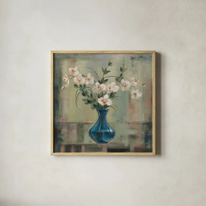 Tranquility I Neutral by Silvia Vassileva. Shown in a natural wood glass frame for a timeless modern aesthetic. Available as an archival giclee rolled canvas, fine art paper, or poster print. SKU 100547a.