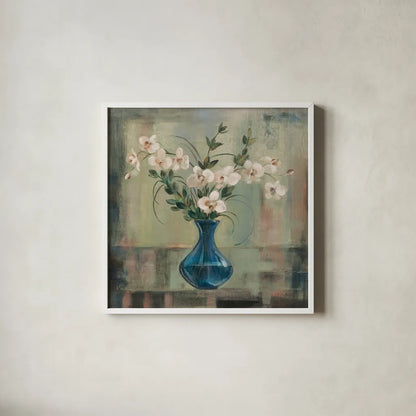 Tranquility I Neutral by Silvia Vassileva. Shown in a crisp white glass frame for a clean and minimalist style. Available as an archival giclee rolled canvas, fine art paper, or poster print. SKU 100547a.