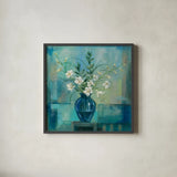 Tranquility II by Silvia Vassileva. Shown in a sleek black glass frame for a contemporary gallery look. Available as an archival giclee rolled canvas, fine art paper, or poster print. SKU 6303a.