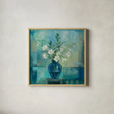 Tranquility II by Silvia Vassileva. Shown in a natural wood glass frame for a timeless modern aesthetic. Available as an archival giclee rolled canvas, fine art paper, or poster print. SKU 6303a.