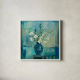 Tranquility II by Silvia Vassileva. Shown in a crisp white glass frame for a clean and minimalist style. Available as an archival giclee rolled canvas, fine art paper, or poster print. SKU 6303a.