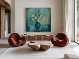 Tranquility II by Silvia Vassileva. Shown as extra-large giant wall art in a modern living room. Available as an archival giclee rolled canvas, fine art paper, or poster print. SKU 6303a.