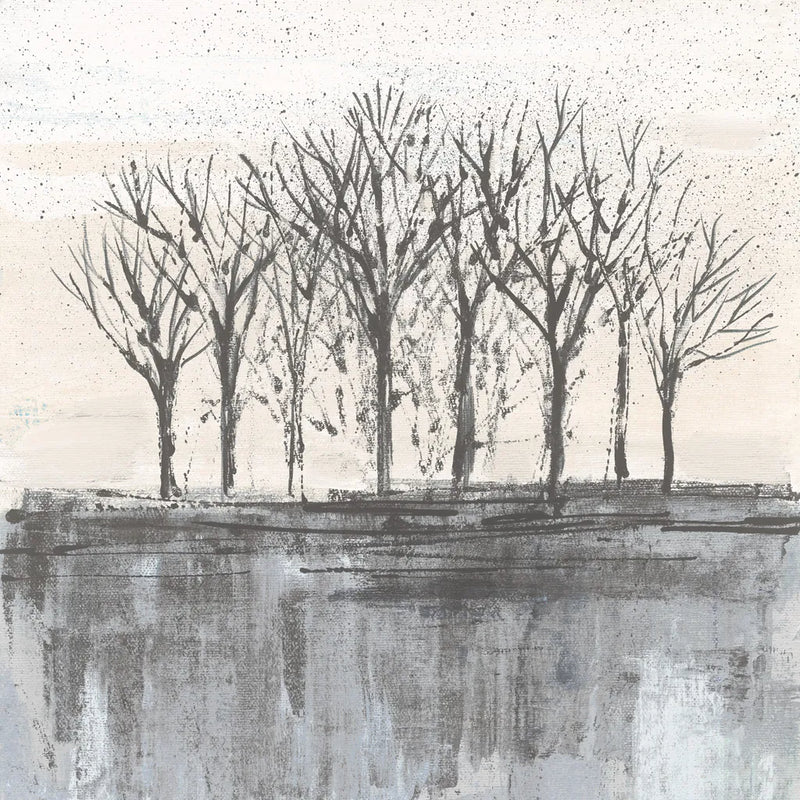 Trees at Dawn II Neutral by Silvia Vassileva. SKU 60555a. Archival Giclee Fine art print for wall decor.