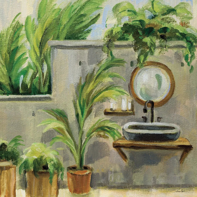 Tropical Bath II by Silvia Vassileva. SKU 83099a. Archival Giclee Fine art print for wall decor.