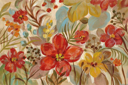 Tropical Flowers by Silvia Vassileva. SKU 30158i. Archival Giclee Fine art print for wall decor.