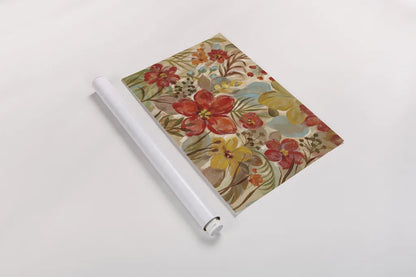 Tropical Flowers by Silvia Vassileva. shown as a rolled paper print. Available as archival giclee rolled canvas, fine art paper, or poster print. SKU 30158i.