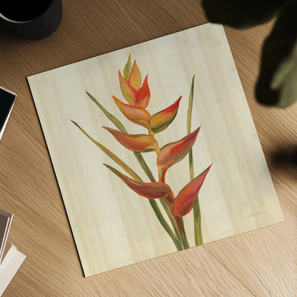 Tropical Garden I by Silvia Vassileva. Shown as a detailed flat fine art print, highlighting archival giclee quality. Available as an archival giclee rolled canvas, fine art paper, or poster print. SKU 66371a.