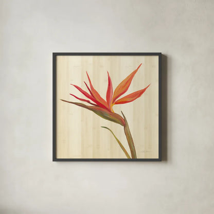 Tropical Garden IV by Silvia Vassileva. Shown in a sleek black glass frame for a contemporary gallery look. Available as an archival giclee rolled canvas, fine art paper, or poster print. SKU 66374a.