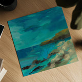 Tropical Island II by Silvia Vassileva. Shown as a detailed flat fine art print, highlighting archival giclee quality. Available as an archival giclee rolled canvas, fine art paper, or poster print. SKU 102542a.