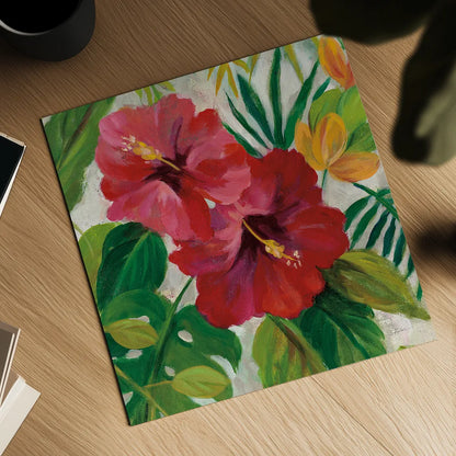 Tropical Jewels I v2 Crop by Silvia Vassileva. Shown as a detailed flat fine art print, highlighting archival giclee quality. Available as an archival giclee rolled canvas, fine art paper, or poster print. SKU 32994a.