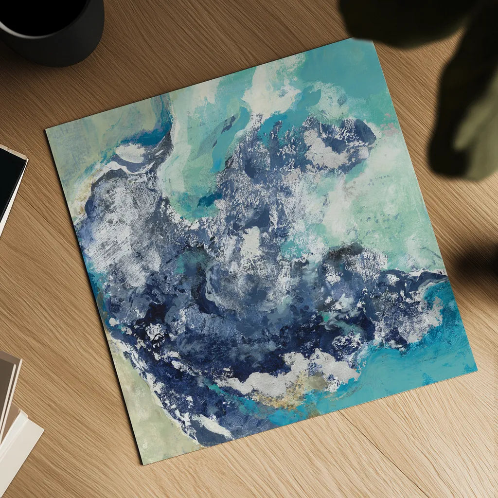 Turquoise by Silvia Vassileva. Shown as a detailed flat fine art print, highlighting archival giclee quality. Available as an archival giclee rolled canvas, fine art paper, or poster print. SKU 65602a.