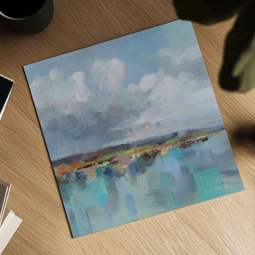 Turquoise Bay by Silvia Vassileva. Shown as a detailed flat fine art print, highlighting archival giclee quality. Available as an archival giclee rolled canvas, fine art paper, or poster print. SKU 95130a.