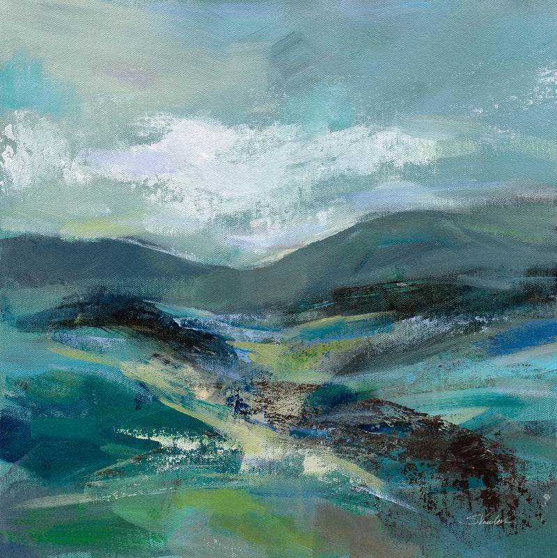 Turquoise Slopes I by Silvia Vassileva. SKU 78735a. Archival Giclee Fine art print for wall decor.