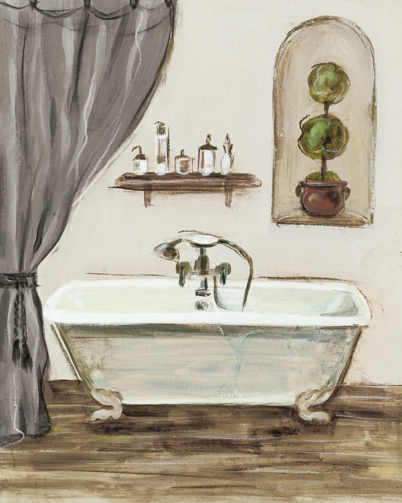 Tuscan Bath I Greige by Silvia Vassileva