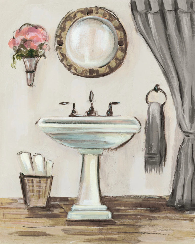 Tuscan Bath IV Greige by Silvia Vassileva