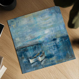 Two Boats by Silvia Vassileva. Shown as a detailed flat fine art print, highlighting archival giclee quality. Available as an archival giclee rolled canvas, fine art paper, or poster print. SKU 11955a.