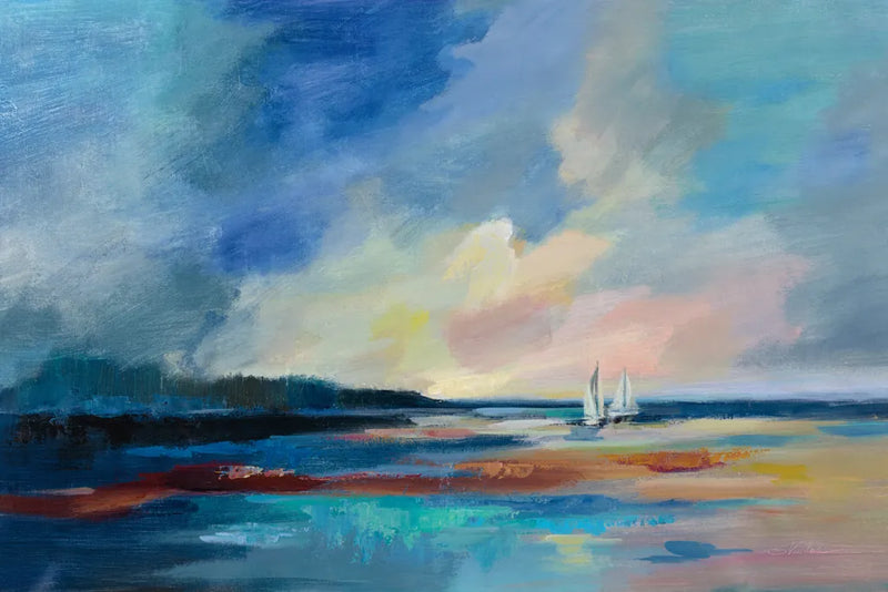 Ultramarine Sea and Sky Crop by Silvia Vassileva. SKU 59954i. Archival Giclee Fine art print for wall decor.