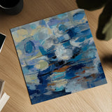 Ultramarine Waves I by Silvia Vassileva. Shown as a detailed flat fine art print, highlighting archival giclee quality. Available as an archival giclee rolled canvas, fine art paper, or poster print. SKU 24574a.