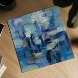 Ultramarine Waves II by Silvia Vassileva. Shown as a detailed flat fine art print, highlighting archival giclee quality. Available as an archival giclee rolled canvas, fine art paper, or poster print. SKU 24575a.