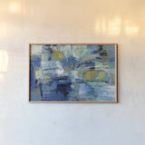 Ultramarine Waves III by Silvia Vassileva. shown as a paper print in a natural frame. Available as a archival giclee rolled canvas, fine art paper, or poster print. SKU 24576i.