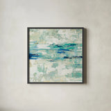 Underwater Reflections II Crop by Silvia Vassileva. Shown in a sleek black glass frame for a contemporary gallery look. Available as an archival giclee rolled canvas, fine art paper, or poster print. SKU 27350a.