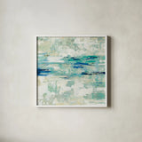 Underwater Reflections II Crop by Silvia Vassileva. Shown in a crisp white glass frame for a clean and minimalist style. Available as an archival giclee rolled canvas, fine art paper, or poster print. SKU 27350a.
