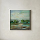 Unexpected Clouds I by Silvia Vassileva. Shown in a sleek black glass frame for a contemporary gallery look. Available as an archival giclee rolled canvas, fine art paper, or poster print. SKU 34103a.