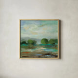 Unexpected Clouds I by Silvia Vassileva. Shown in a natural wood glass frame for a timeless modern aesthetic. Available as an archival giclee rolled canvas, fine art paper, or poster print. SKU 34103a.