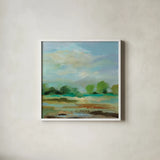 Unexpected Clouds II by Silvia Vassileva. Shown in a crisp white glass frame for a clean and minimalist style. Available as an archival giclee rolled canvas, fine art paper, or poster print. SKU 34104a.