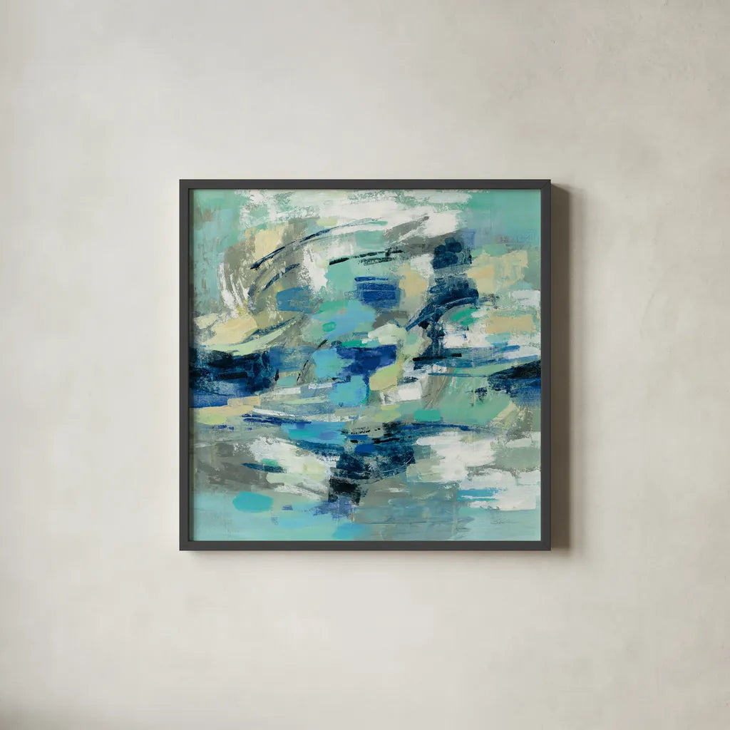 Unexpected Wave by Silvia Vassileva. Shown in a sleek black glass frame for a contemporary gallery look. Available as an archival giclee rolled canvas, fine art paper, or poster print. SKU 46915a.