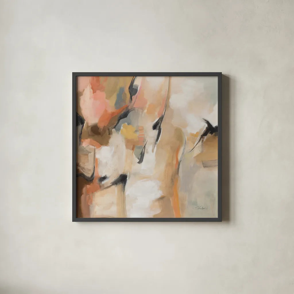 Uphill by Silvia Vassileva. Shown in a sleek black glass frame for a contemporary gallery look. Available as an archival giclee rolled canvas, fine art paper, or poster print. SKU 89039a.