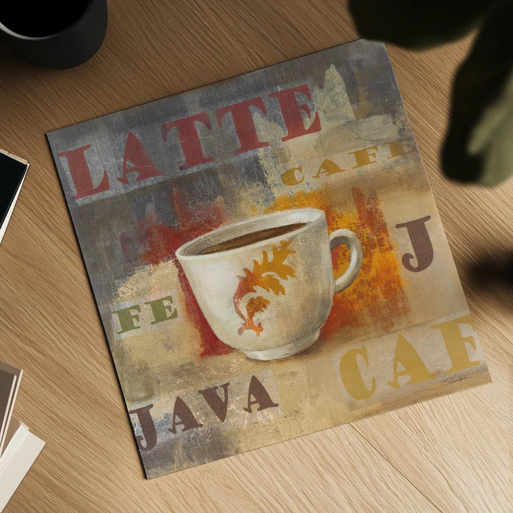 Urban Cafe IV by Silvia Vassileva. Shown as a detailed flat fine art print, highlighting archival giclee quality. Available as an archival giclee rolled canvas, fine art paper, or poster print. SKU 4115a.